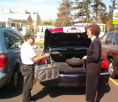 Each traveler is met at his/her car. The driver assists with luggage at boarding and un-boarding.